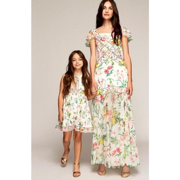 Tadashi Shoji Renee Floral Dress AVZ17047L Size 8 - Special Order Gown - Picture 3 of 11